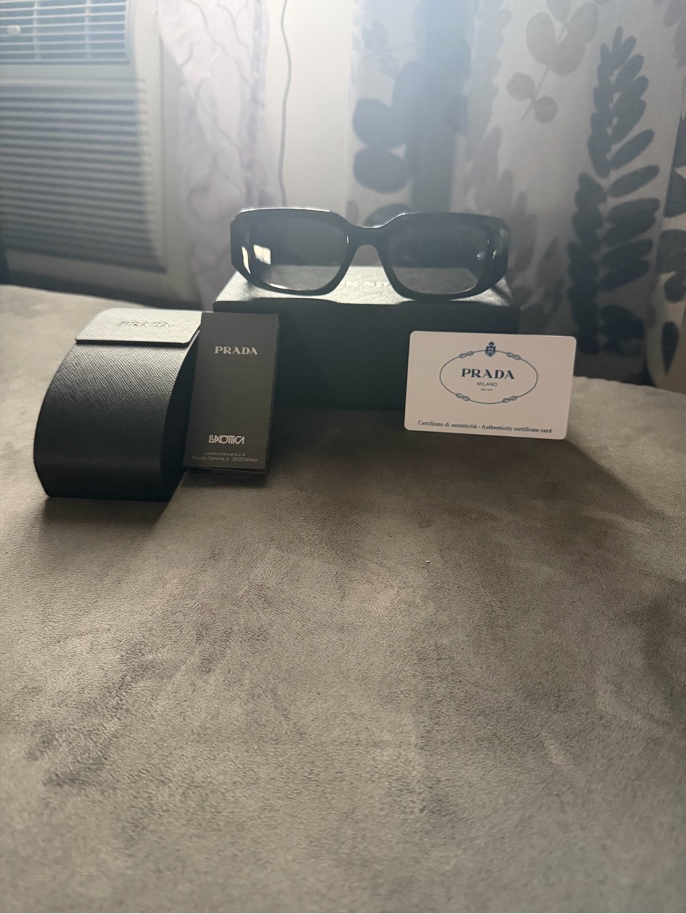 Prada Men’s Black Sunglasses with Dark Lenses